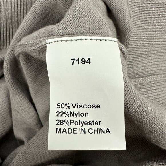 PrettyGarden Chic Gray Half Zip Knit Pullover Sweater Kangaroo Pocket Size S - Picture 5 of 6